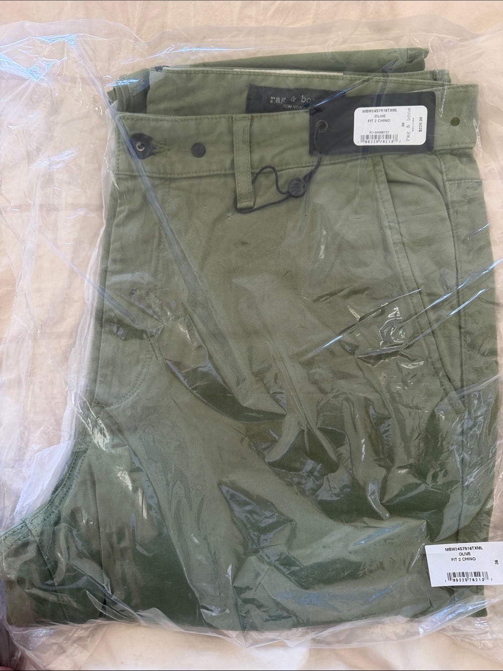 rag & bone Fit 2 Men's Olive Green Pants